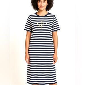 Vintage Old Dell Designs striped Maxi dress, Sz M